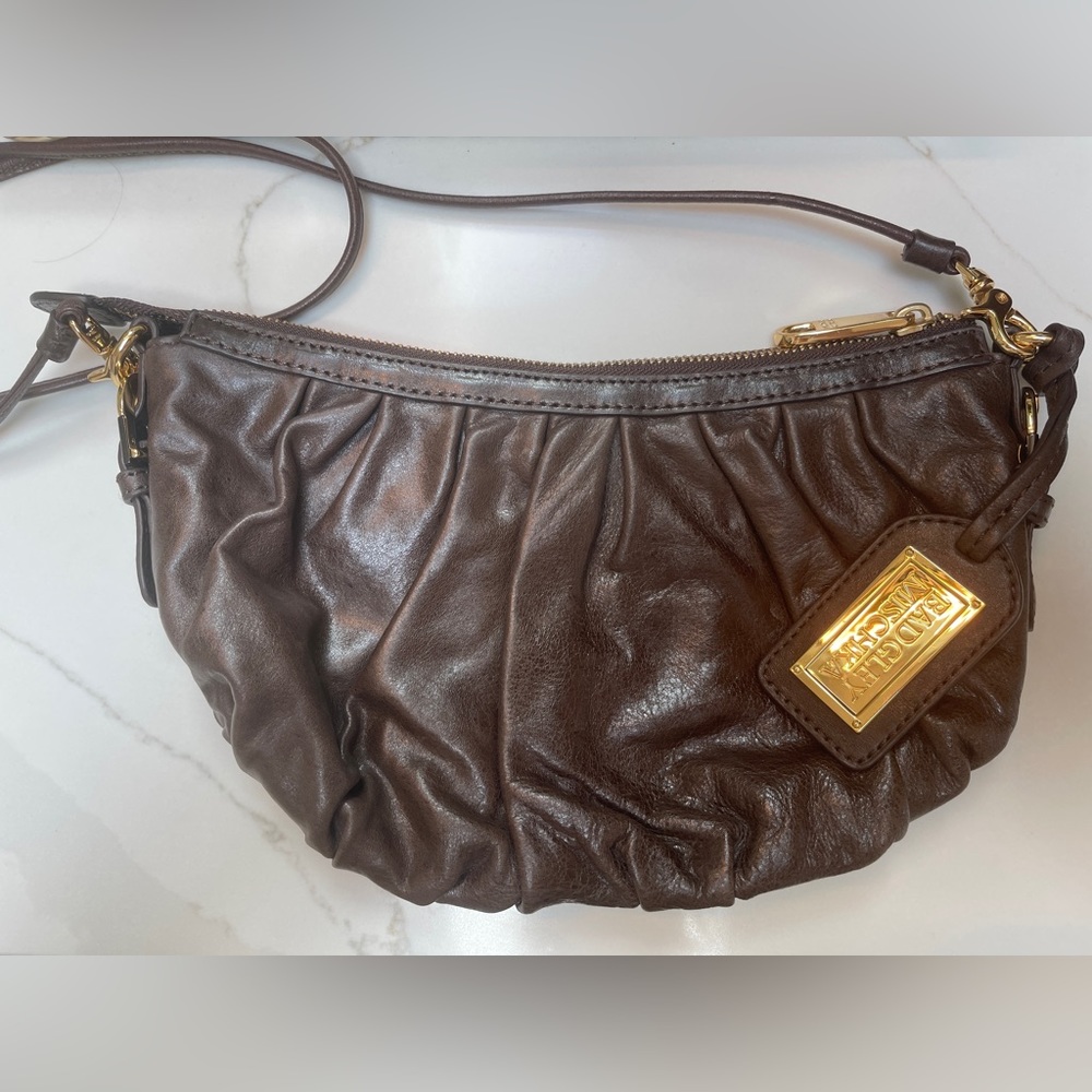 Badgley Mischka leather bag, chocolate brown